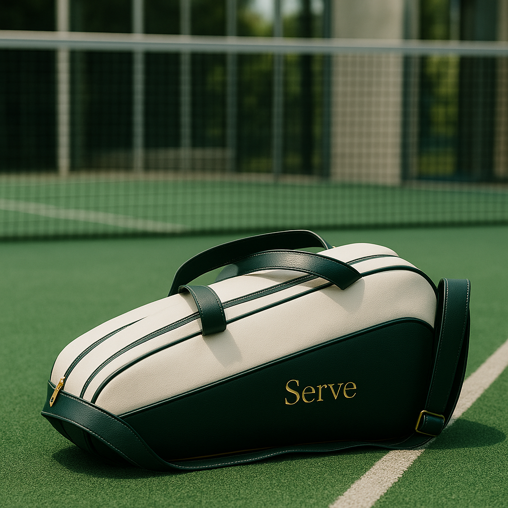 Sèrve SW19 Racquet Bag – Forest Green & Cream