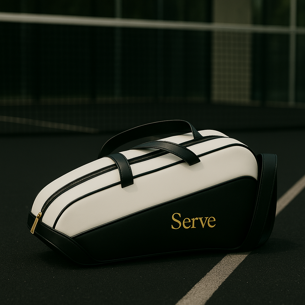 Sèrve Monaco Noir Racquet Bag – Black & White