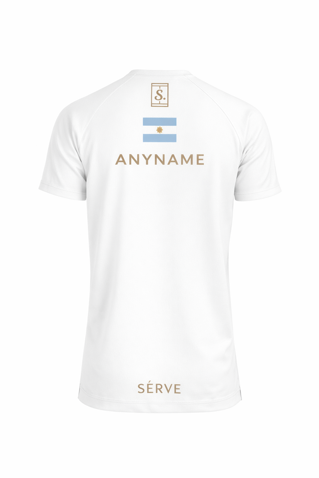 SÈRVE On-Court Pro Tee – White (Custom Names)