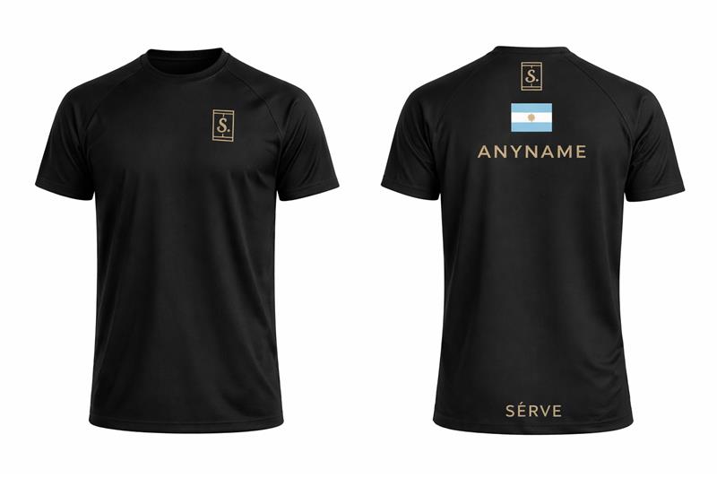 SÈRVE On-Court Pro Tee – Black (Custom Names)
