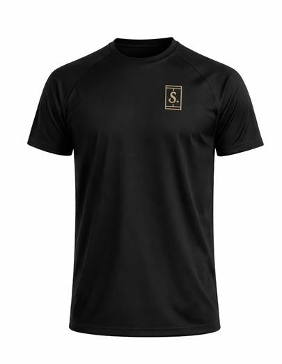 SÈRVE On-Court Pro Tee – Black (Custom Names)